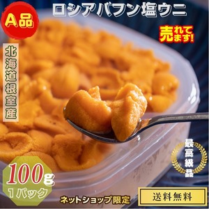 ウニ 北海道根室産 ロシアバフン塩水ウニ A品 100g/P 産地直送 送料無料