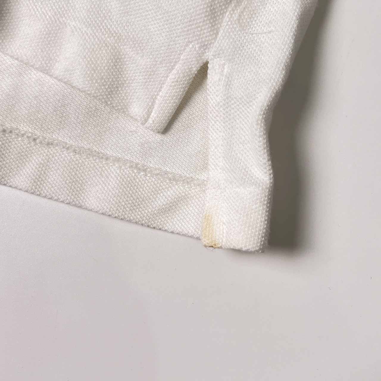 90s J.PRESS GOLF CLUB ジェイプレス ゴルフ 金ボタン 鹿の子 半袖 ポロシャツ LL/ホワイト メンズ