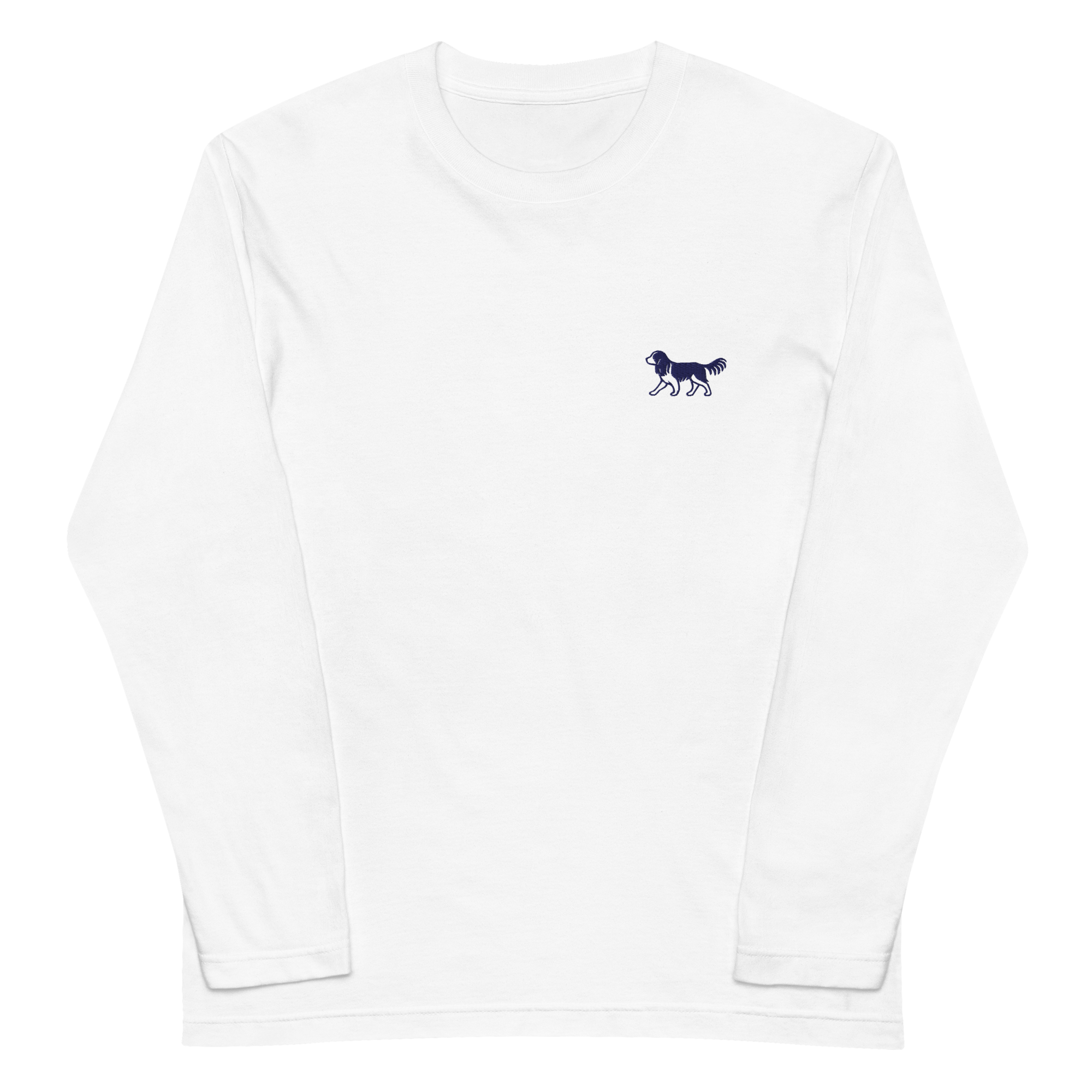 Walking Cavalier Embroidered Long Sleeve – Navy 0092