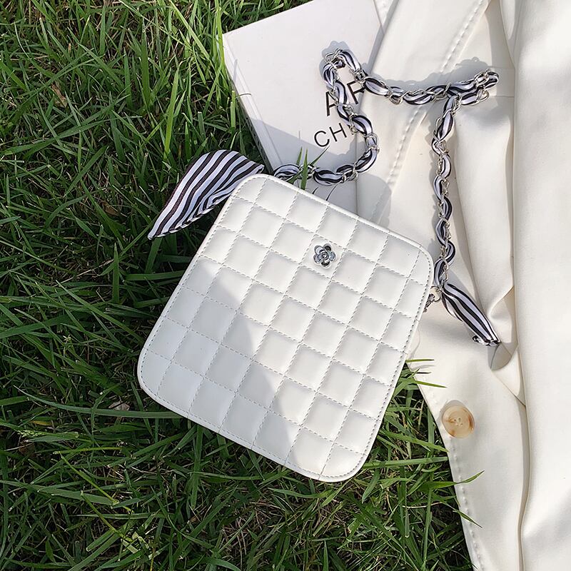 サマーチェーン ワンショルダー 夏物 クロスボディ スクウェア 手作りハンドバック1330345754