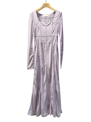 Mame Kurogouchi マメ クロゴウチ /  Hybrid Yarn Wool Jersey Square Neck Dress