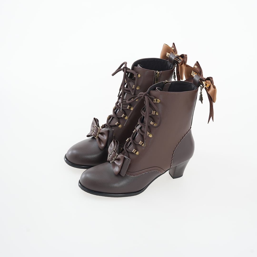 Fashion Show】リボン編み上げショートブーツ | HoshibakoWorks