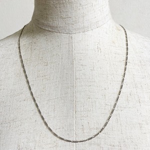Old 925 Silver Figaro Chain Necklace Made In Italy (3.0g)