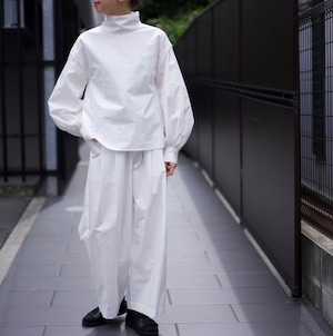 WONDER FULL LIFE(ワンダフルライフ)  TUCK WIDE PANTS WHITE