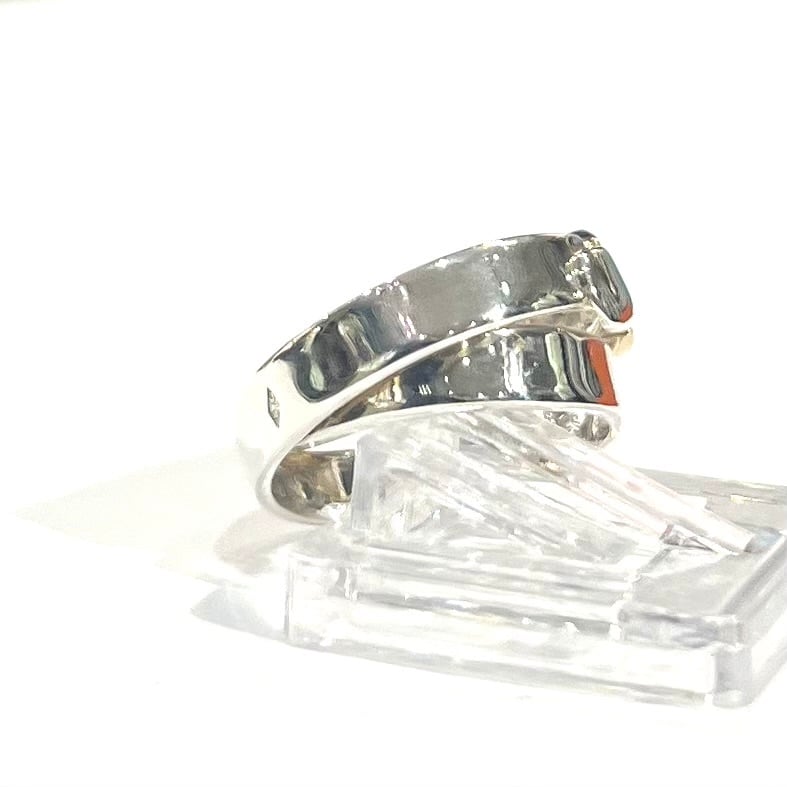 HERMÈS】【50/10号】2730 HERMES ダブルループ リング 指輪 Ag925