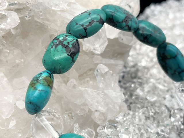 スタンダードブレスレット（トルコ石タンブル・水晶）