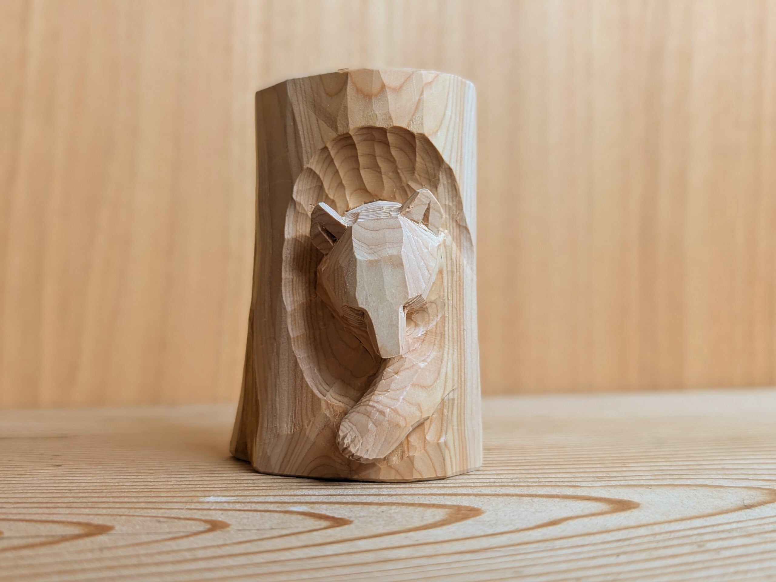 けやきの木彫額『鶴の巣篭もり』作家注文品 Contemporary Netsuke｜SAGEMONOYA