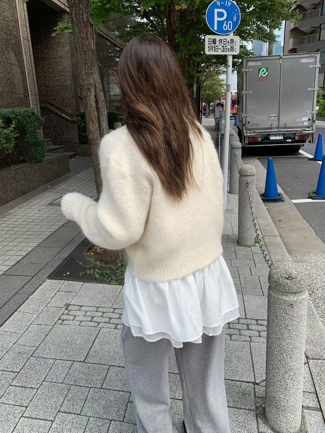 (予約) mellounge / Alpha fog cardigan 3color