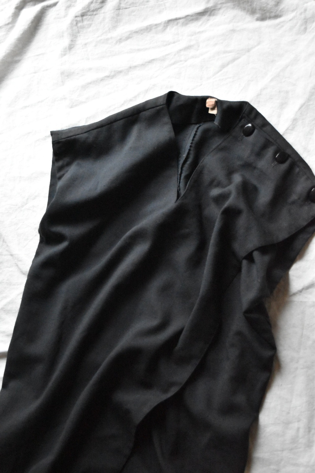 Black wool one-piece