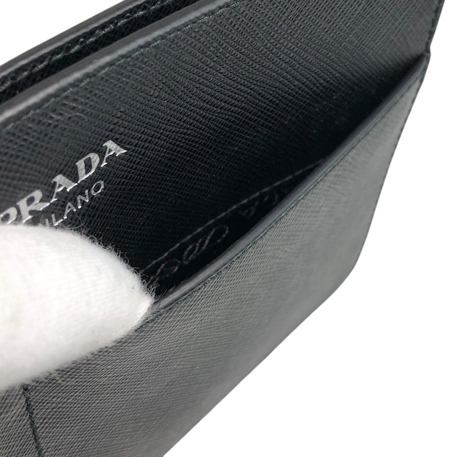 PRADA プラダ ショルダーバッグ ブラック ロゴ レザー サフィアーノ ミニバッグ vintage ヴィンテージ オールド j8w3eu