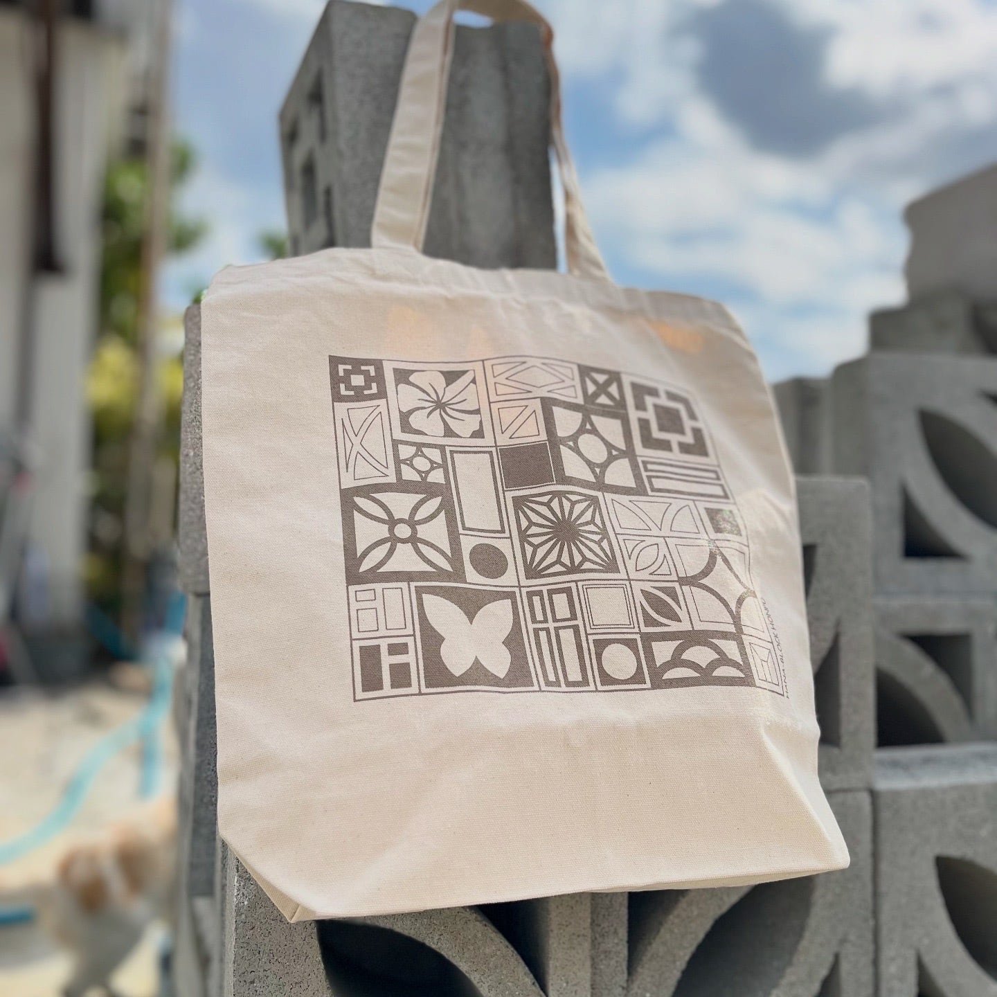 アンファン 両面使えるブロック型飾り 花ブロック】オリジナルトートバッグ Mサイズ 正規品 | Hana-Block Hompo