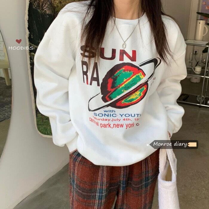 ホワイトセーター ベルベットジャケット オータムウィンタールーズトップス 秋物 冬物 モンロー68697900656