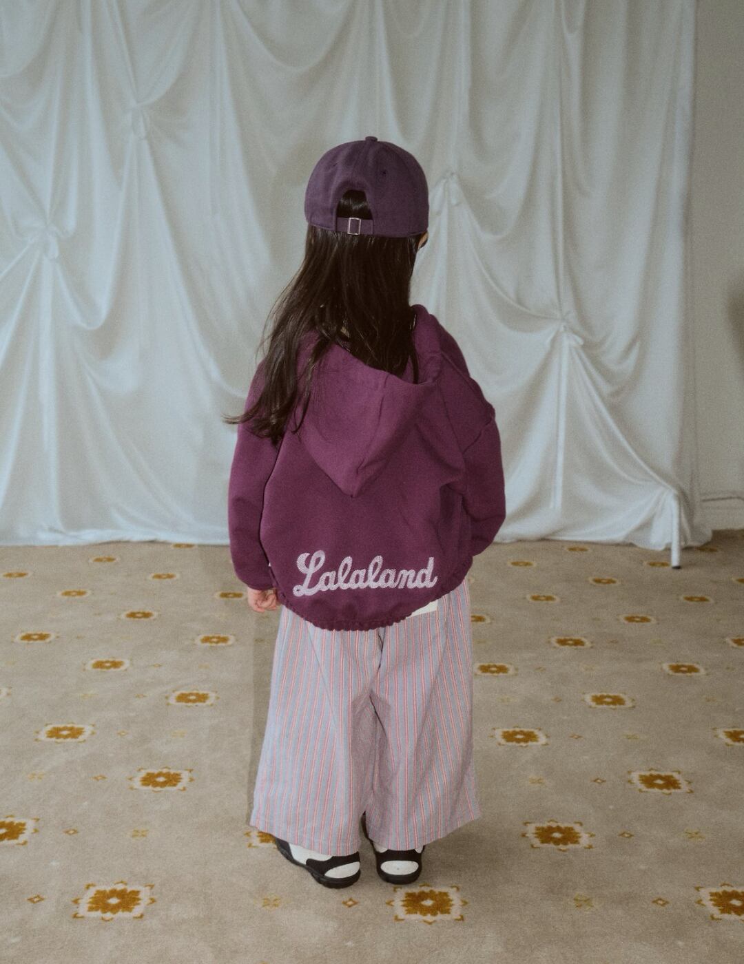 送料無料【予約】/ kids ビンツフードジップアップ /lalaland