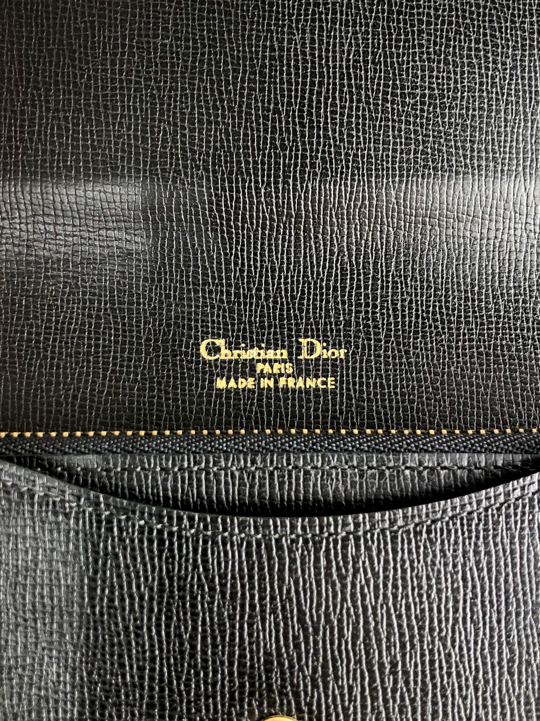 Christian Dior クリスチャン ディオール 財布 ブラック ロゴ レザー