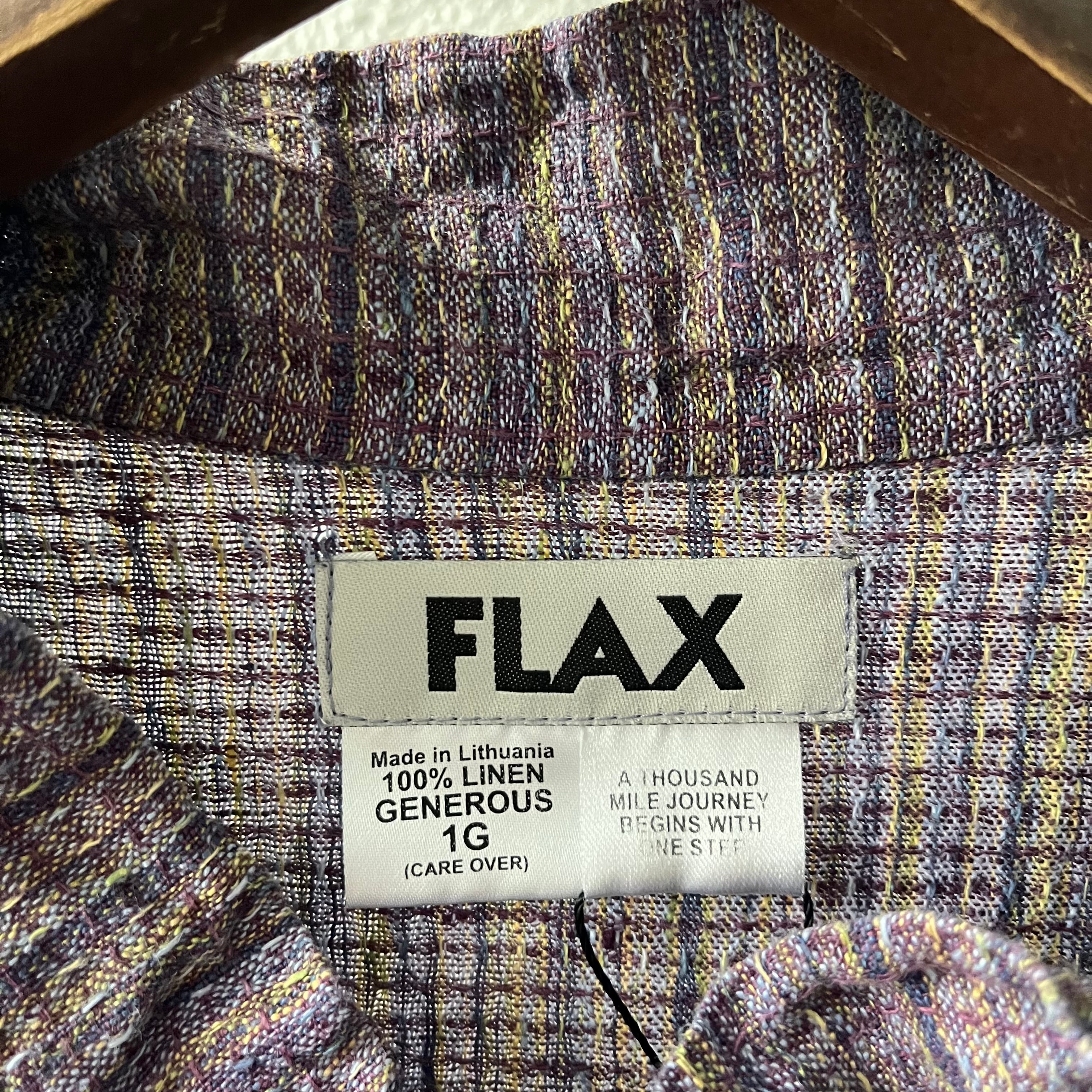 1G』FLAX フラックス リネンシャツ 長袖シャツ クルーネック リネン