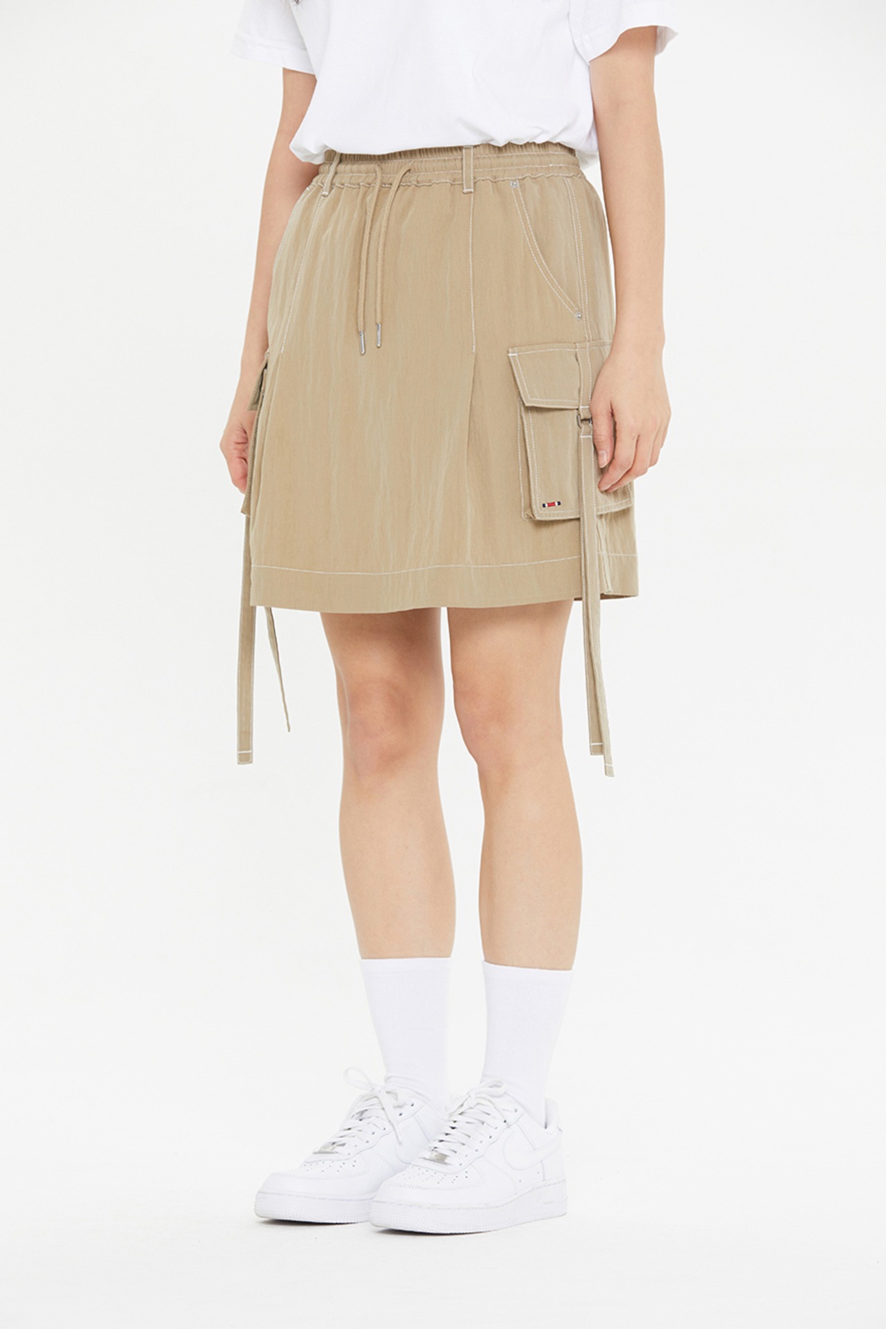 STRAP CARGO SKIRTS_BEIGE