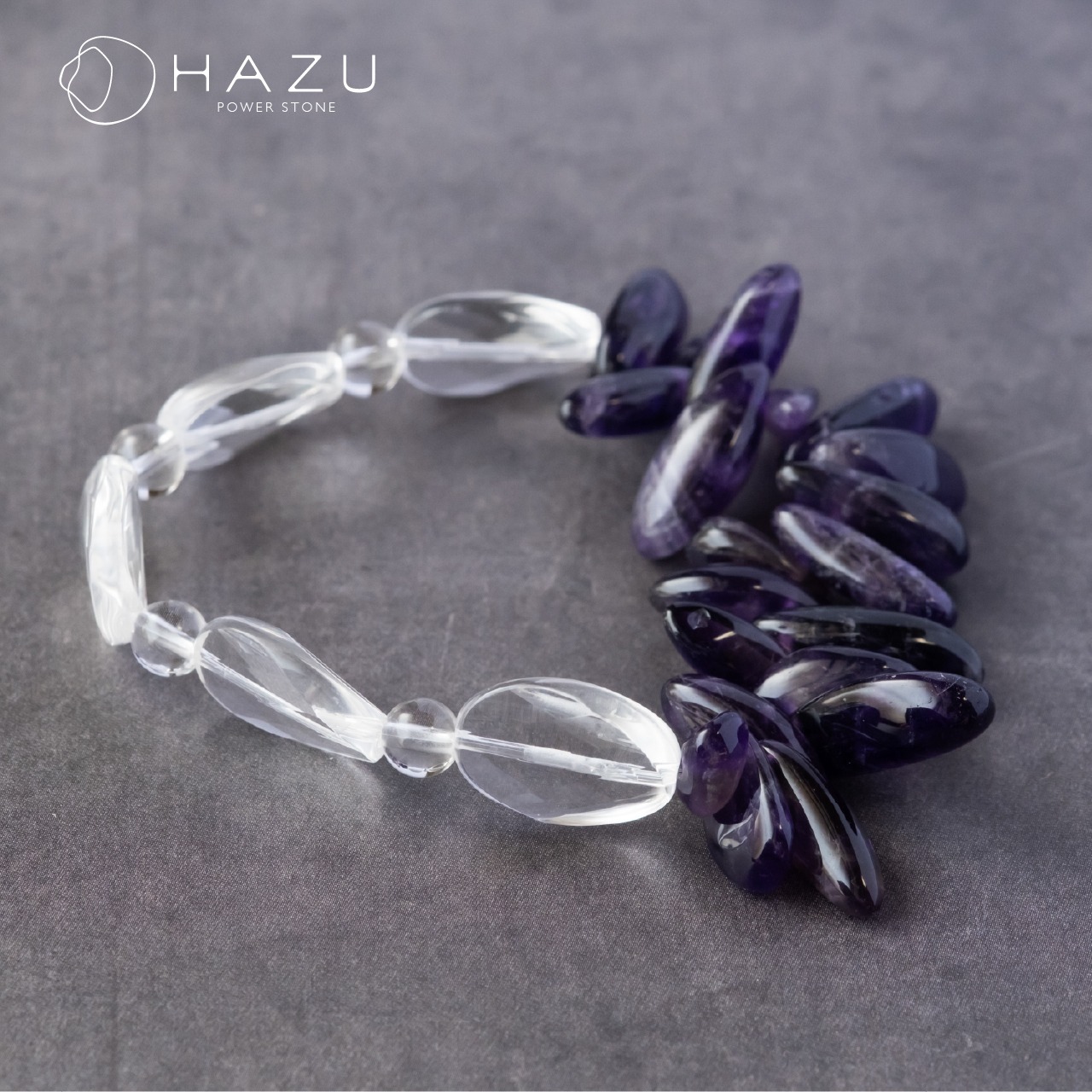 【再販】マイナスを浄化し希望の光へ［水晶／アメジスト］