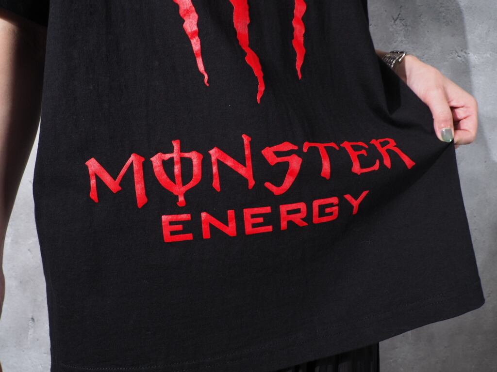 Monster energy Bi color logo printed Tee
