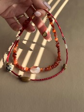 Carnelian choker necklace［GSN095］