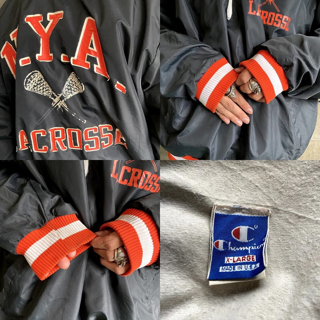 90年代 USA製 Champion チャンピオン NYA LACROSSE カレッジロゴ 