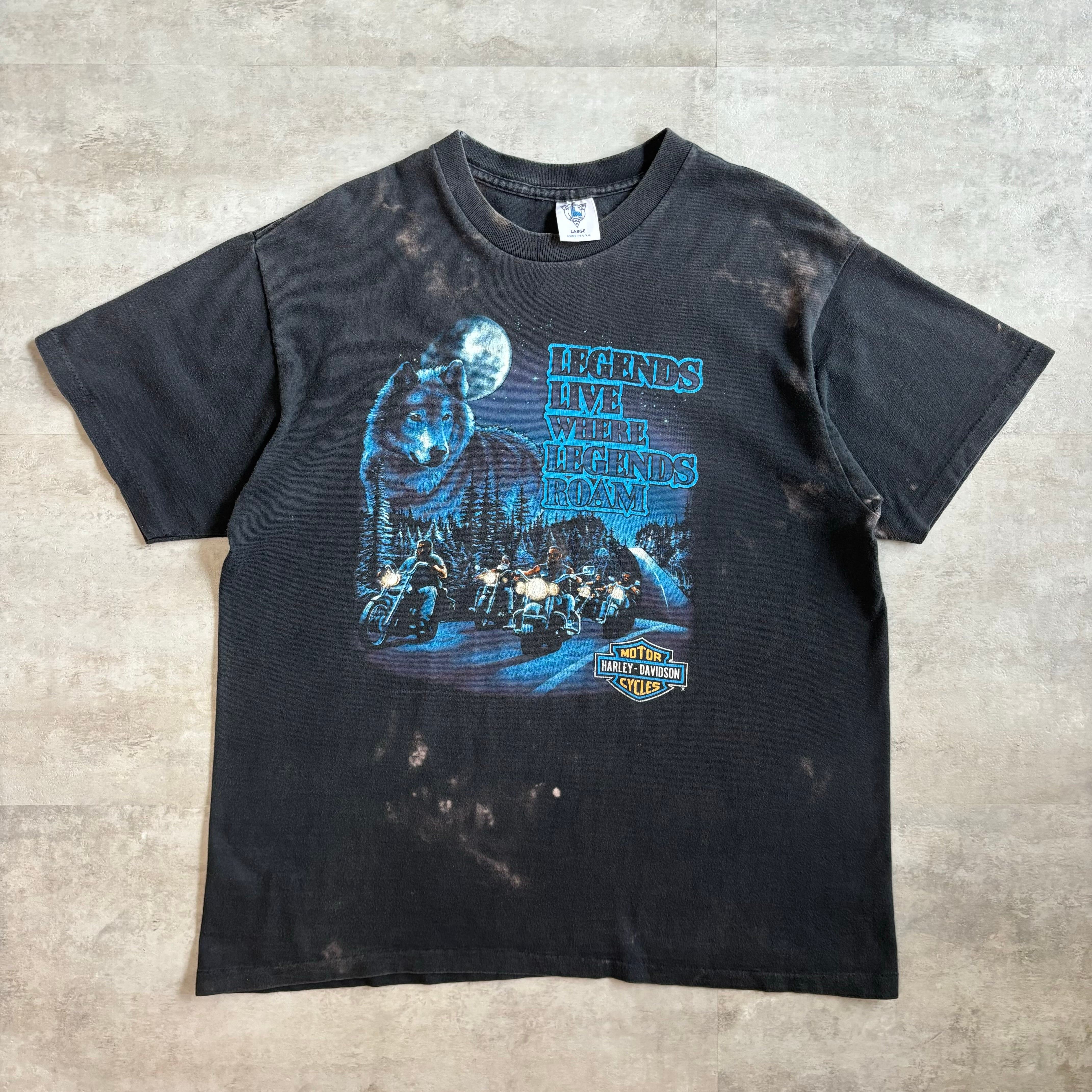 《Lsize》USA製 Harley-Davidson ハーレーダビッドソン vintage 80's no.3143