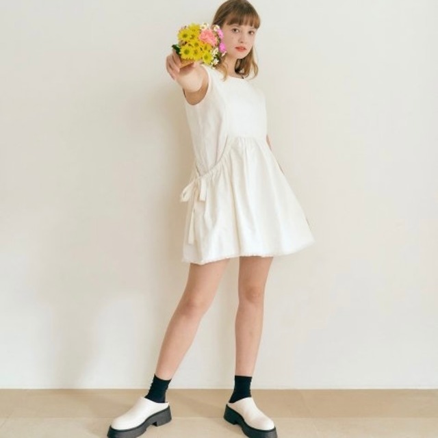 [MARGARIN FINGERS] GRACE MINI ONE PIECE (WHITE) 正規品  韓国 ブランド 韓国ファッション 韓国代行 ワンピース
