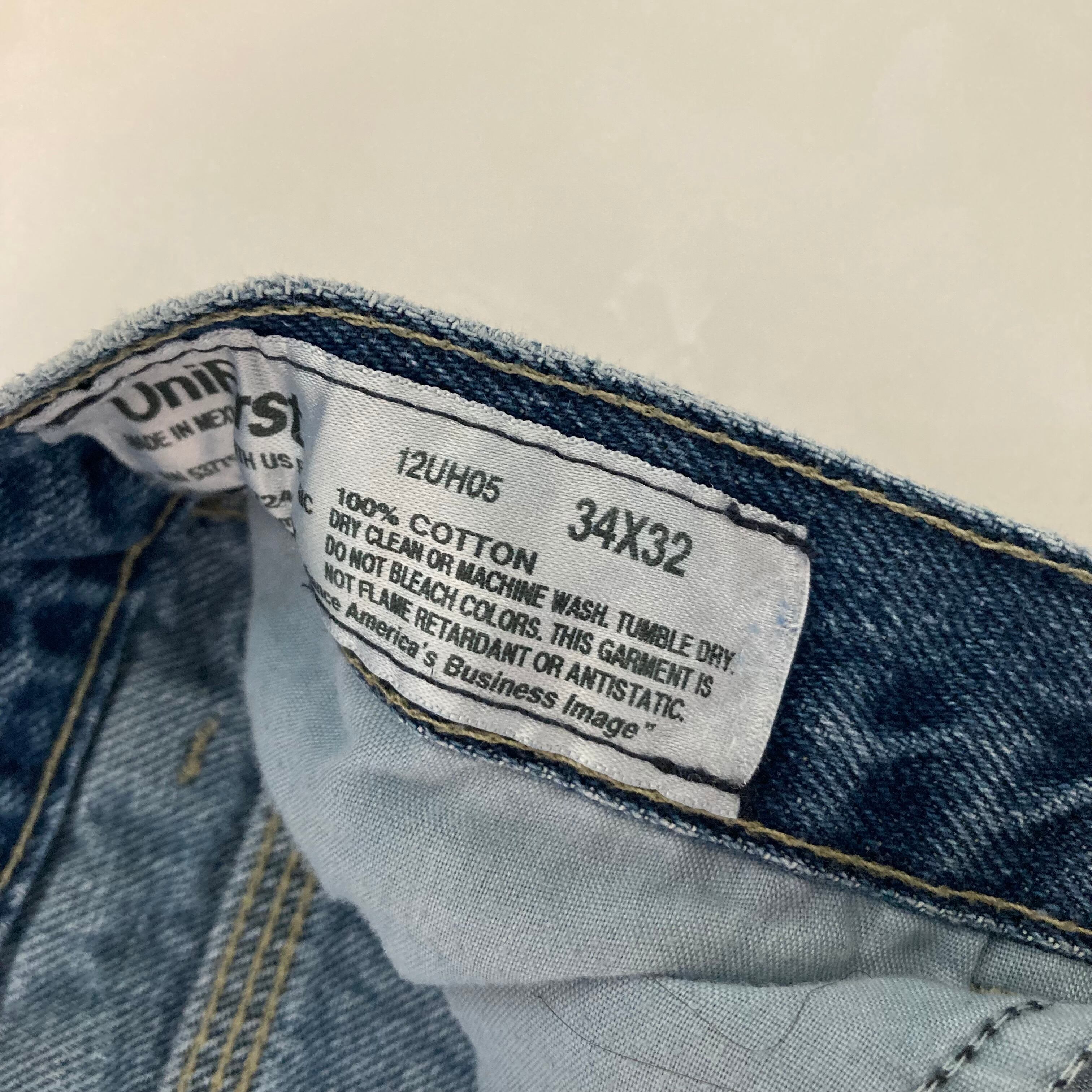 W34×L32】Uni First デニムペインターパンツ ブランドタグ | 古着屋 