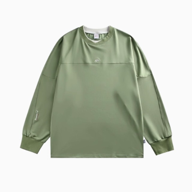 フェイクツーピースルーズベーシックTシャツ 5color N00423