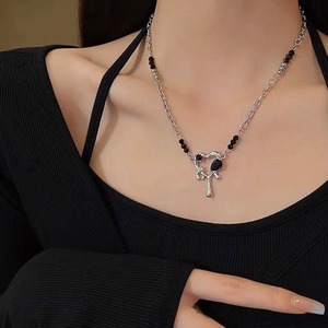 【ブラック即納】Heart stick necklace Ot296 ハート ネックレス スティック