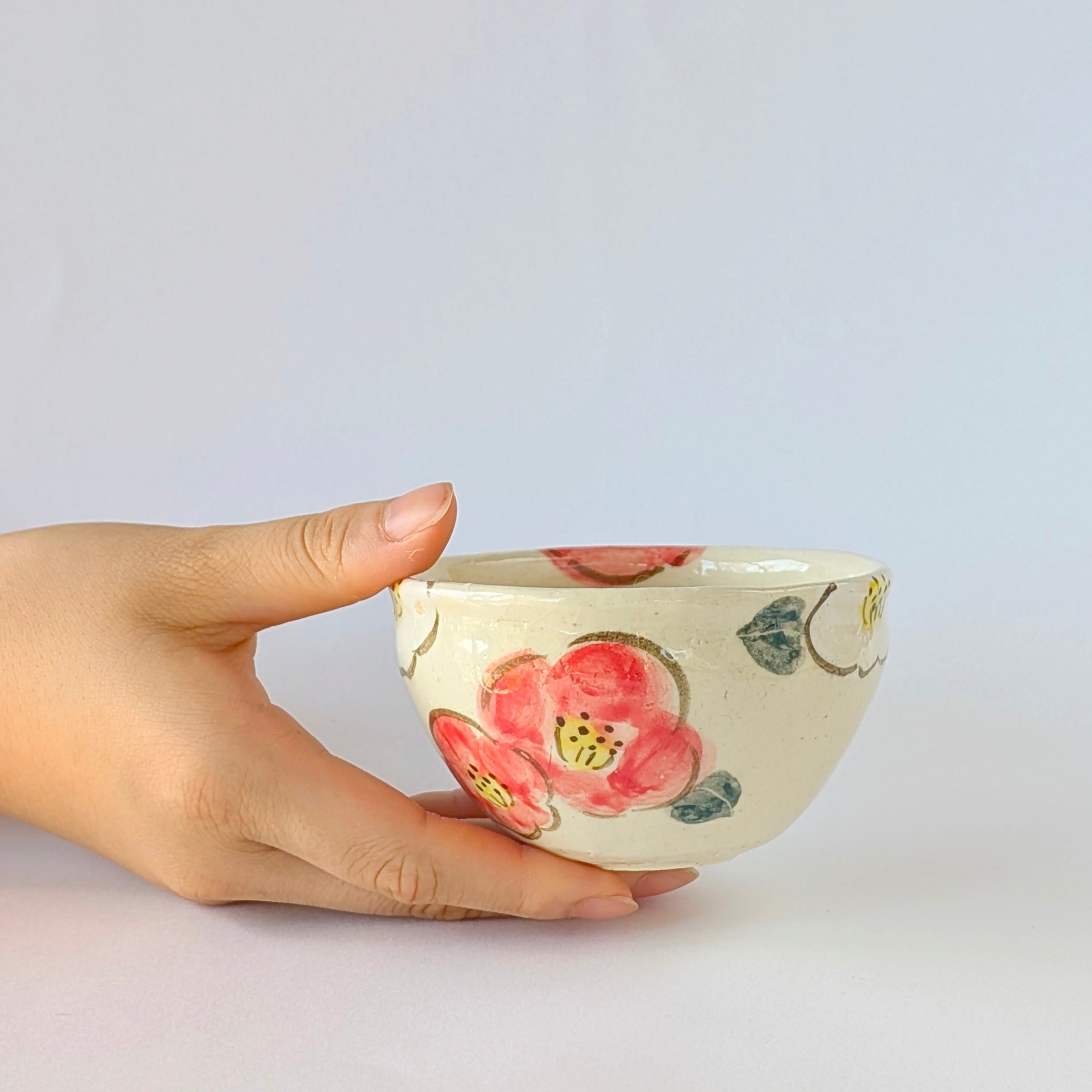 ぐい呑み／湯呑み 椿 手びねり B | しののめラボ