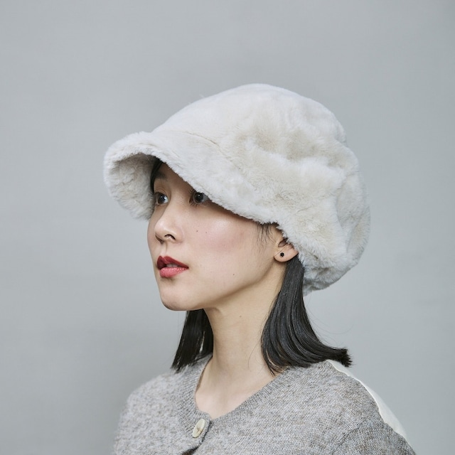 【2026AW】ファーソフトキャップ｜オフホワイト／ベージュ／ブラック　　Soft Fur Cap　　