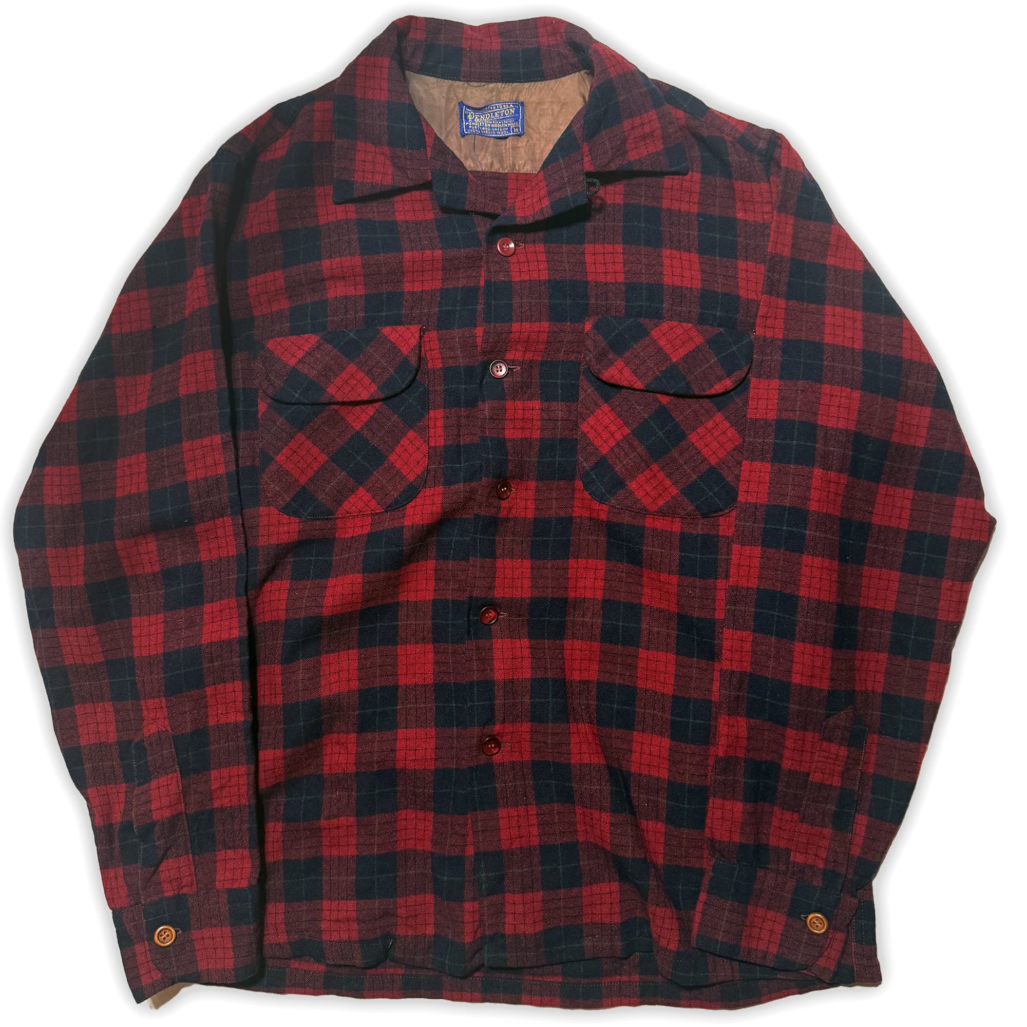 1960's USA製 PENDLETON ペンドルトン 長袖 ウールシャツ トレイル