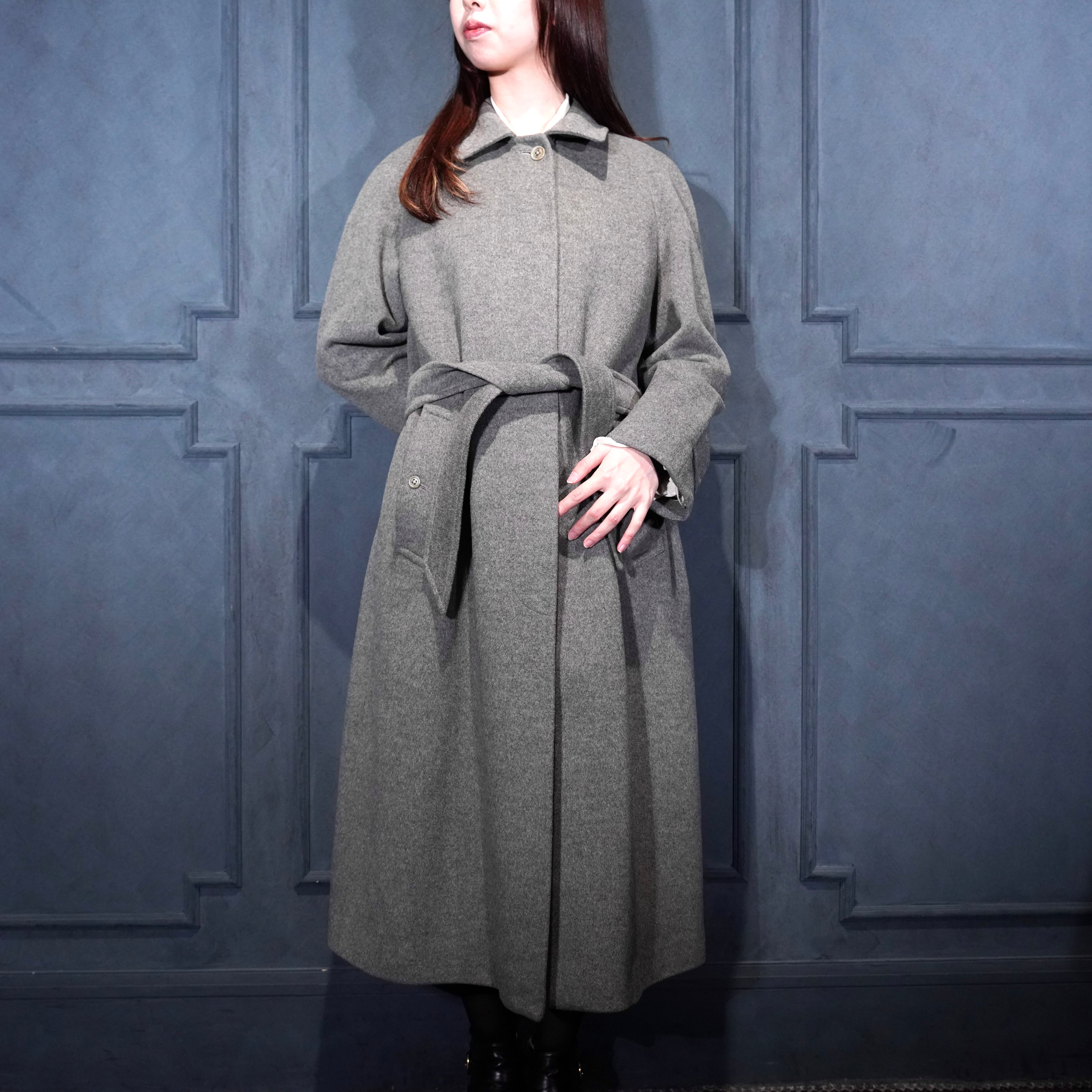 Burberrys CASHMERE BREND WOOL BELTED BALMACAAN COAT/バーバリーズ