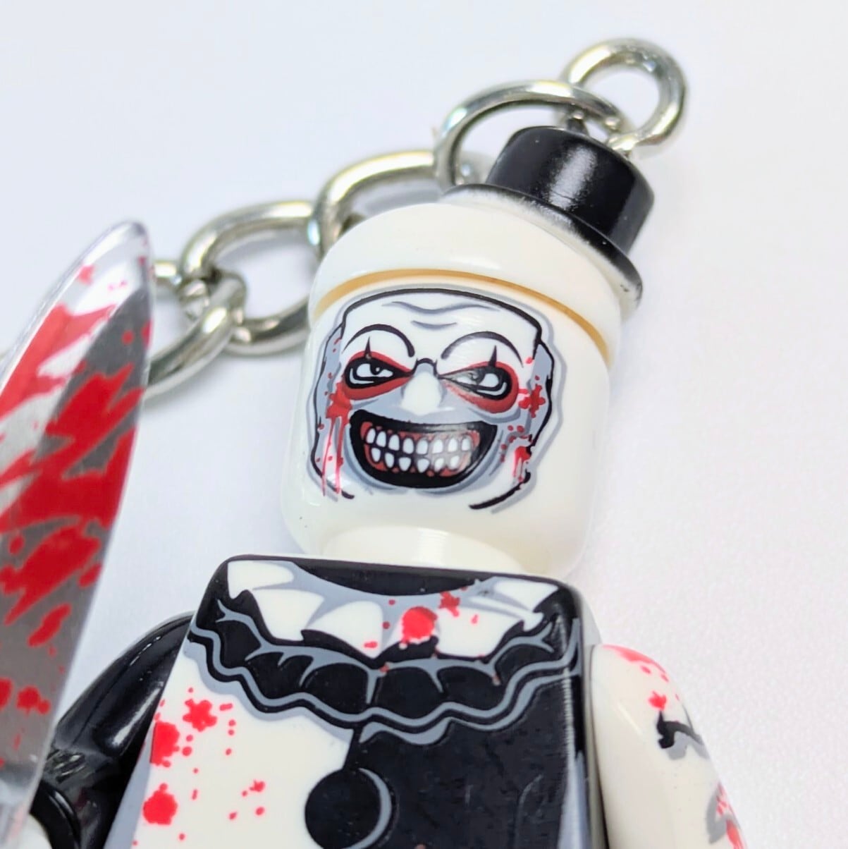 ★ブロックフィギュアキーホルダー★【 Terrifier テリファー 】アート・ザ・クラウン 〚アメリカン雑貨 アメトイ〛