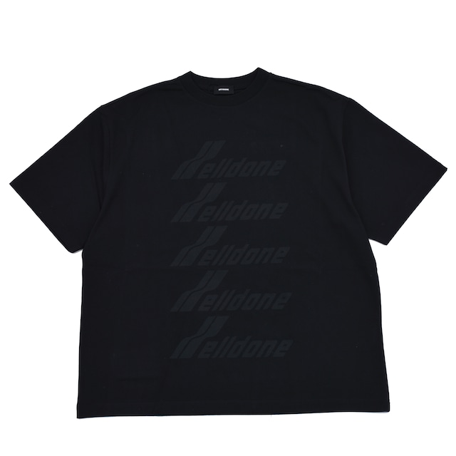 【WE11DONE】BLACK COTTON WELLDONE FRONT LOGO T-SHIRT