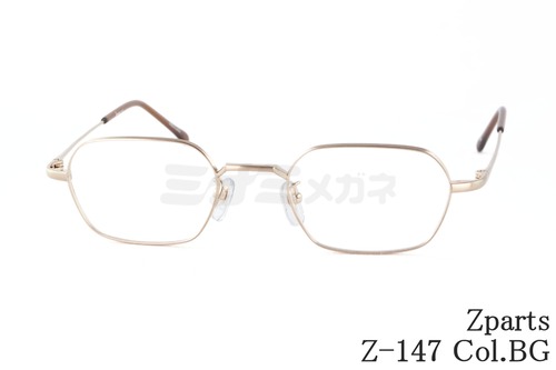 Zparts メガネ Z-147 Col.BG スクエア ヘキサゴン メンズ レディース 眼鏡 おしゃれ ブランド ジーパーツ 鯖江 日本製 正規品