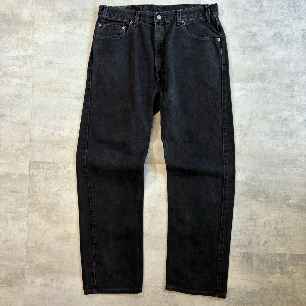 《実寸w33l28》levis505 00s メキシコ製 ブラックデニム テーパード No.1589