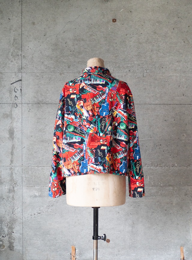 "TAKE TWO Clothing Co." 1990s Allover music print jacket