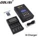 Golisi I4 Smart USB Charger 2A LEDモニター ゴリシー USB バッテリーチャージャー ４本同時充電 ２A急速　VAPE用バッテーリーに　ベイプ