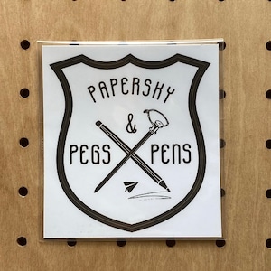 PAPERSKY　Pegs & Pens Waterproof Sticker　ペグ & ペン ステッカー　ジェリー鵜飼