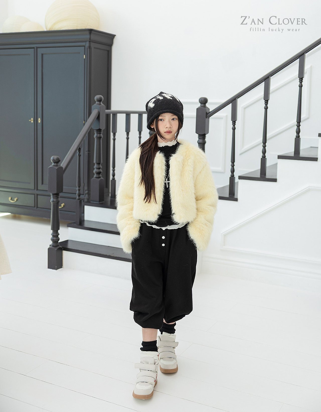 ZAN CLOVER［取寄］velcro hightop sneakers 26winter