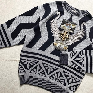 vintage FICCE black × silver sweater