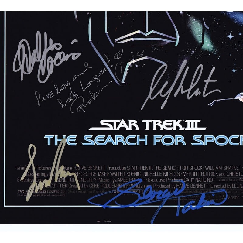 STAR TREK III THE SEARCH FOR SPOCK(スタートレック3/ミスタースポックを探せ)　【7名直筆サイン入りミニポスター】