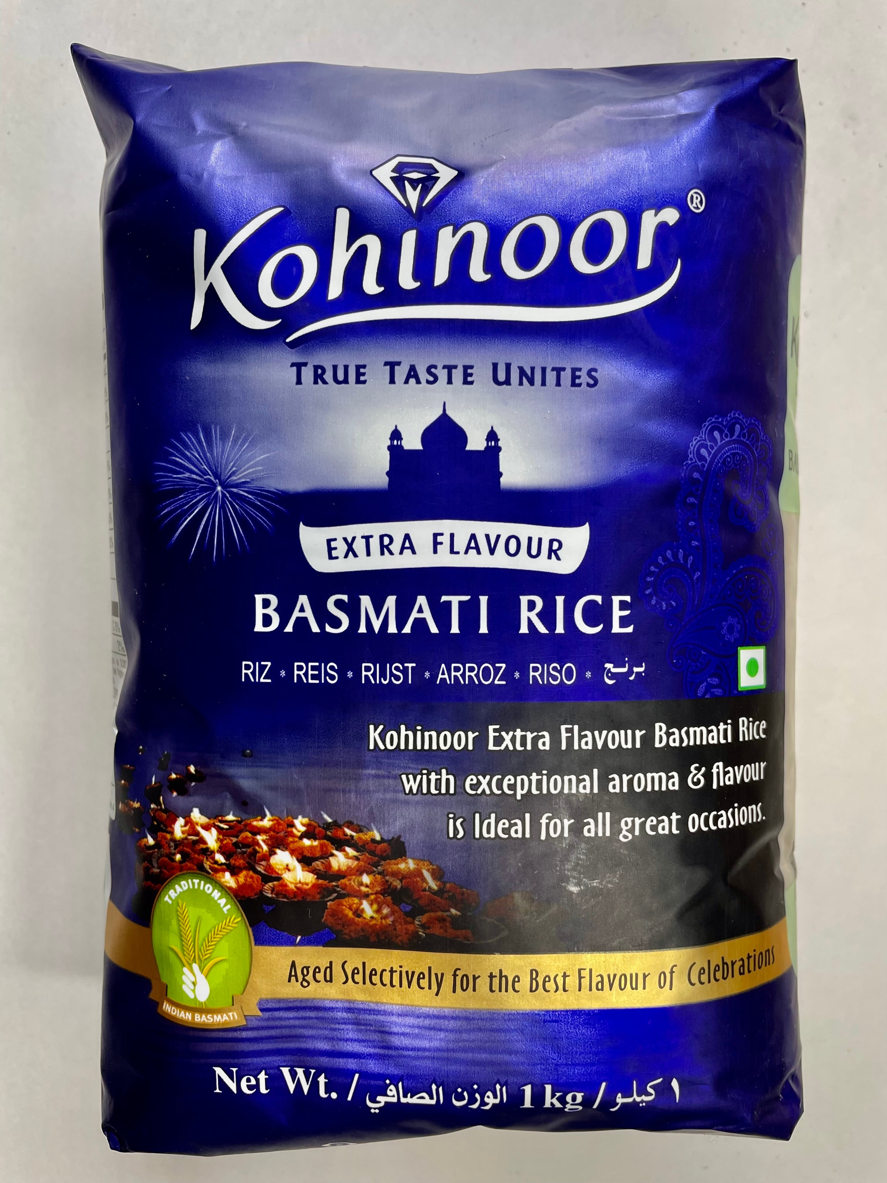 1kg　Kohinoor　Rice　バスマティライス（インド産長粒米）1Kg　Basmati　王寺スパイス（oji　spice）カレー屋の厳選スパイス販売