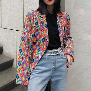 Multicolor Short Jacket KRE1862