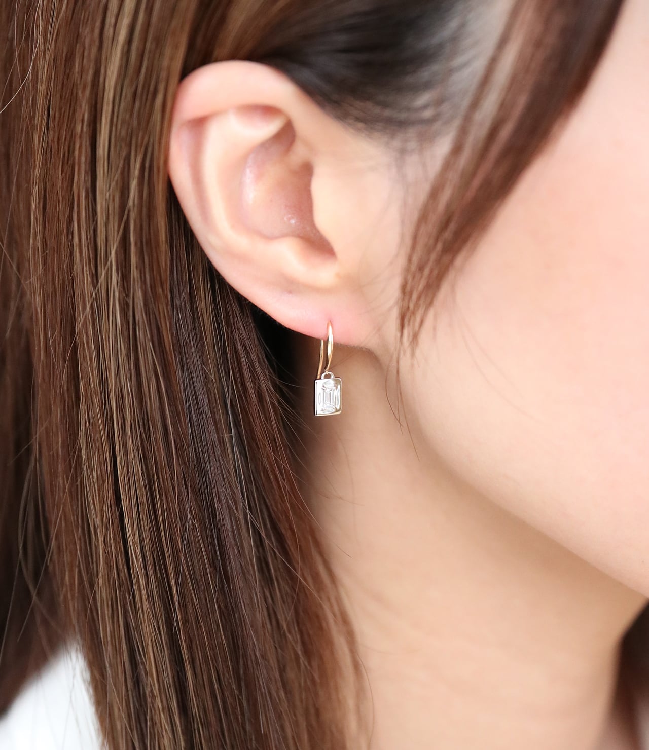 受注販売】Bucket cut Diamond Pierced K18YG＆PT950 / AL-019 | ALLIS