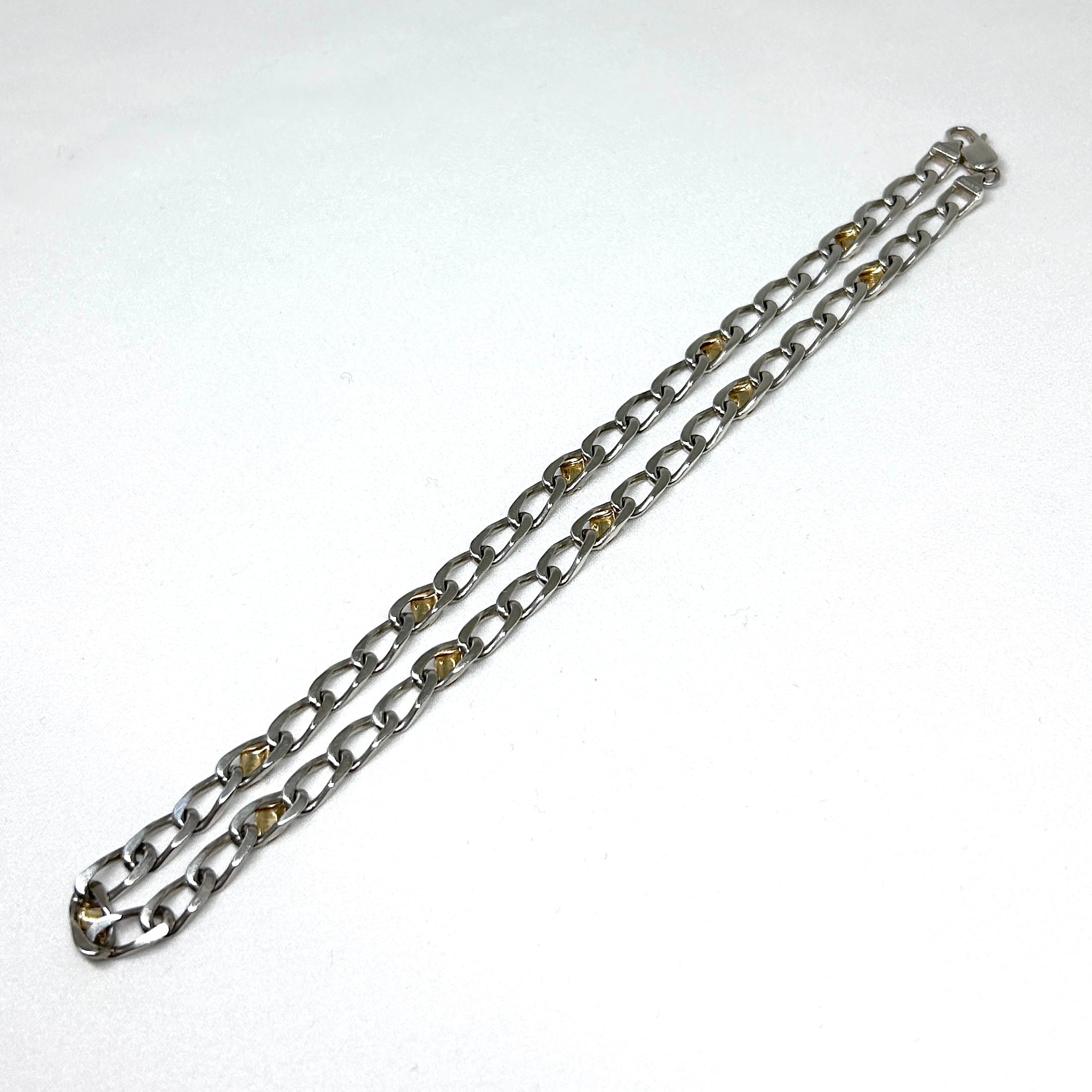 Tiffany&Co. 喜平チェーン コンビ ネックレス シルバー925 K18 