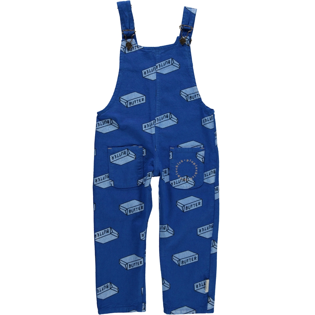 残り1点(4Y)piupiuchick / Overalls w/ Butter print / Kids