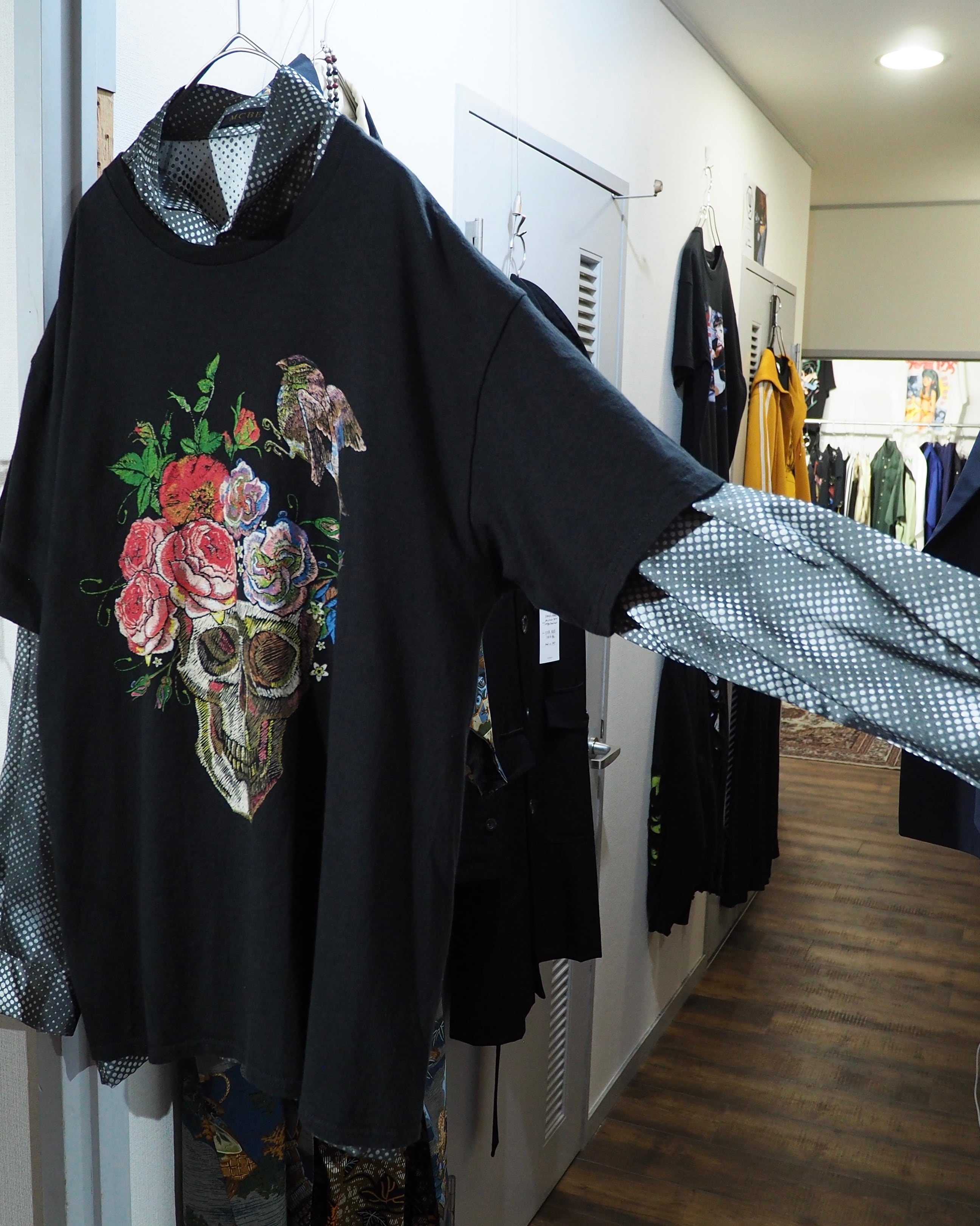 Skull × Flower Printed Graphic printed SS Tee