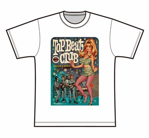 "ROCKIN' JELLY BEAN" デザイン TOP BEAT CLUB Tシャツ (ホワイト)